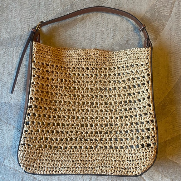 Mango Large Valeta Crocheted Raffia Bag - Picture 8 of 13